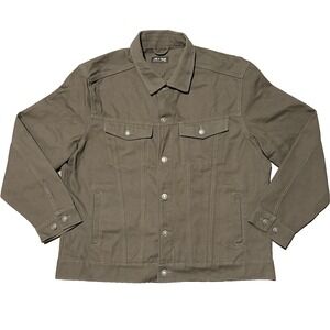 Line Of Trade Jacket Men 2XL Olive Green Firm Duck Canvas Welding Work Chore